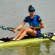 Beatriz Tavares durante à Copa do Mundo de Remo no single skiff