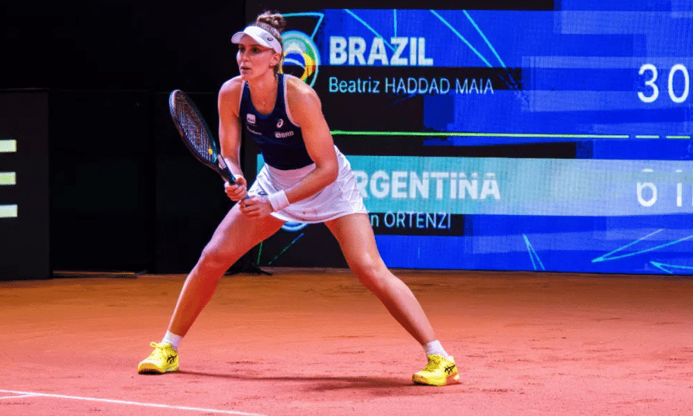 Bia Haddad Maia em jogo da Billie Jean King Cup