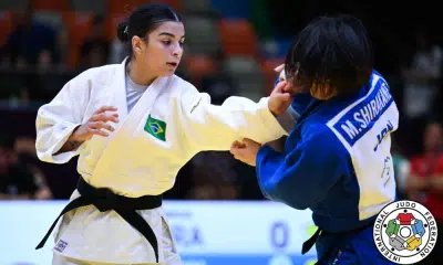 Bianca Reis em luta do último Mundial Júnior. Ela vai disputar os Jogos Pan-Americanos Júnior em Assunção no Paraguai