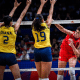 Ana Cristina Brilha e Brasil tira a invencibilidade da Turquia na VNL