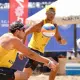 George e Sayman em partida do Challenge de Alanya de vôlei de praia