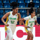 Damiris Dantas comemora cesta no jogo entre Brasil e Canadá na Americup Feminina