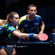 Hugo Calderano e Bruna Takahashi junto no WTT Star Contenderde Ljubliana