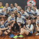 Jogadoras do Pinheiros comemoram vitória na Liga Nacional de Handebol