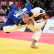 Rafael Macedo tenta golpe em adversário em luta do Mundial de Judô