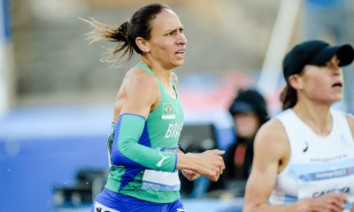 Tatiane Raquel da Silva em prova no Continental Tour de atletismo na Lituânia