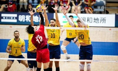 Bloqueio do Brasil na vitória sobre o Japão pela Liga das Nações VNL