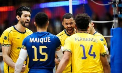 Tabela da fase final da VNL masculina com Brasil nas quartas de final contra a China
