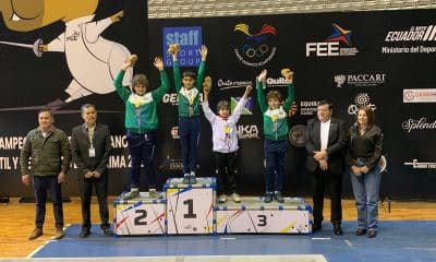 Brasil ganha ouro, prata e bronze no florete masculino do Campeonato Sul-Americano Juvenil de esgrima