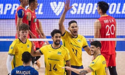 Brasil enfrenta a China nas quartas de final da Liga das Nações (VNL) de vôlei masculino