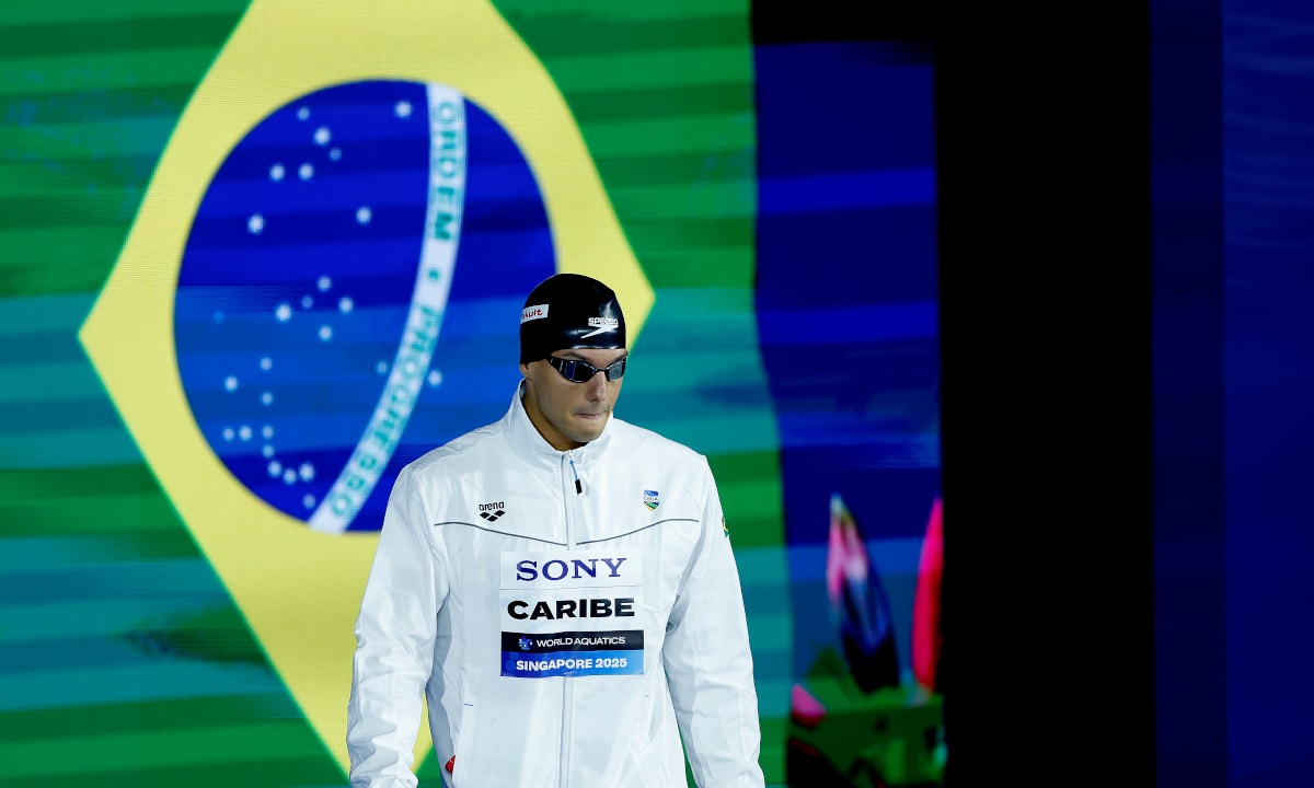 Guilherme Caribe busca pódio nos 50m e 100m livres no Mundial (Satiro Sodré/CBDA)