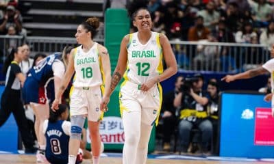 Damiris na derrota do Brasil para os Estados Unidos na decisão da Americup de basquete feminino