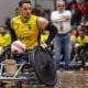 Gabriel Feitosa na vitória do Brasil sobre o Peru na Copa América de rúgbi em cadeira de rodas