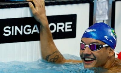 Guilherme Caribé é um dos destaques do Brasil na estreia da natação no Mundial de Esportes Aquáticos