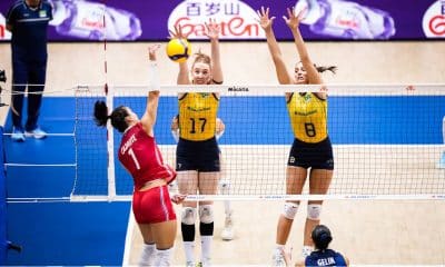 Julia Kudiess destaque do Brasil contra a França na Liga das Nações (VNL) de vôlei feminino