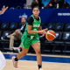Bella Nascimento em jogo da Americup de basquete feminino