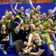 Jogadoras do Brasil comemoram vitória no Mundial Sub-19 de vôlei feminino