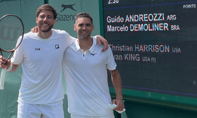 Marcelo Demoliner e Guido Andreozzi no torneio de duplas de Wimbledon