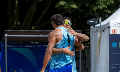 Denílson e Wesley Mafe e Luiza brasileiros vôlei de praia Universíade Rhine-Ruhr 2025