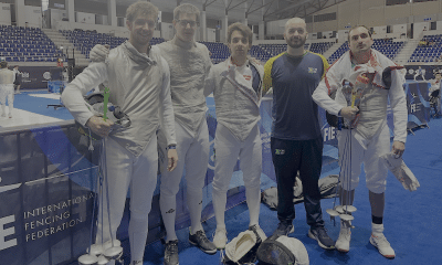 florete masculino Guilherme Toldo e Paulo Morais, Pedro Marostega, Dominic de Almeida