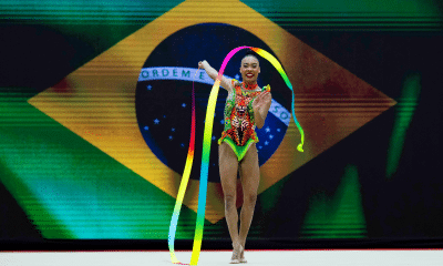 Geovanna Santos na apresentação da fita