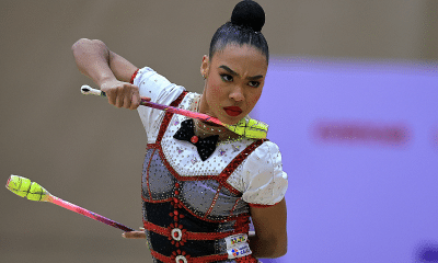 Geovanna Santos na Copa do Mundo de ginástica rítmica na Romênia