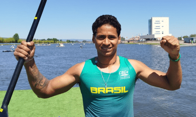 Lucas Santos canoagem velocidade campeão mundial júnior c1 500 m final chegada