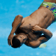 Luis Felipe Moura no trampolim dos saltos ornamentais do Mundial de Esportes Aquáticos