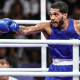 Luiz Gabriel de Oliveira, o Bolinha, em luta da Copa do Mundo de boxe