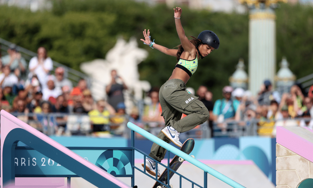 Rayssa Leal do skate nos Jogos Olímpicos