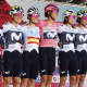 Tota Magalhães junto com o resto da Equipe Movistar no Giro D'Itália Feminino 2025