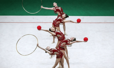 Seleção brasileira de conjunto durante sua participação na série mista