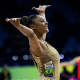 Babi Domingos durante a passagem do treino de pódio no Mundial de GR