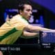 Hugo Calderano nas quartas do WTT Foz do Iguaçu