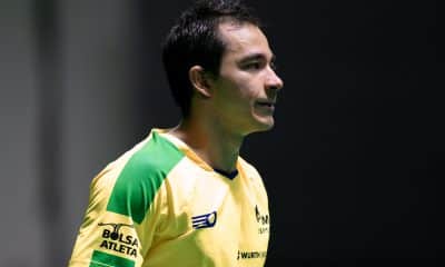 Hugo Calderano vence e está nas quartas do WTT Star Contender Foz do Iguaçu