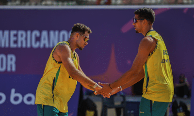 Jogos Pan-Americanos Júnior Assunção 2025 - Volei de Praia masculino - A dupla do Time Brasil Jonathan de Menezes e Isac de Farias