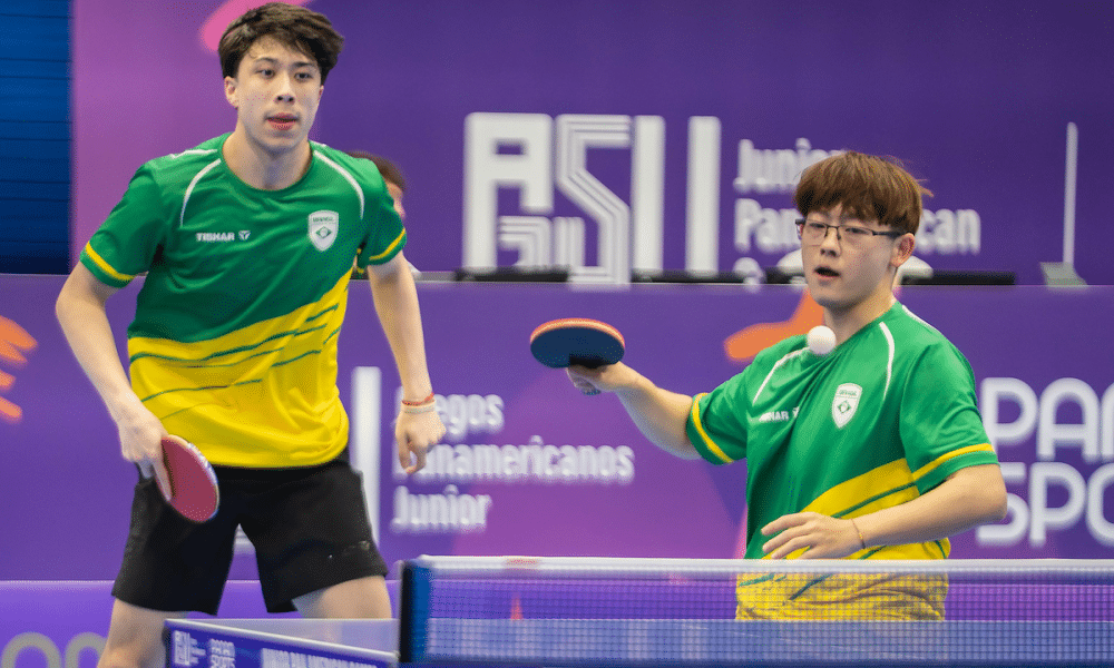 Felipe Doti Arado e Leonardo Iizuka tênis de mesa nos Jogos Pan-Americanos Júnior Assunção-2025