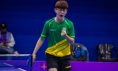 Leonardo Iizuka comemora e grita nos Jogos Pan-Americanos Júnior Assunção-2025