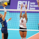 Maria Clara Andrade nos Jogos Pan-Americanos Júnior Assunção-2025 durante partida de vôlei da seleção brasileira