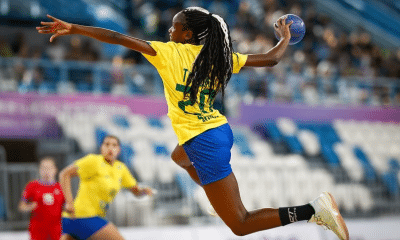 Nhauany Teixiera no jogo entre Brasil e México do handebol feminino dos Jogos Pan-AMERICANOS JÚNIOR ASSUNÇÃO-2025