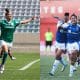 Na imagem, Amanda Gutierres, do Palmeiras, e parte do time do Cruzeiro.