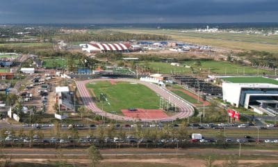 Imagem aérea do Comitê Olímpico Paraguaio, que será uma das sedes dos Jogos Pan-Americanos Júnior de Assunção-2025 (Divulgação)