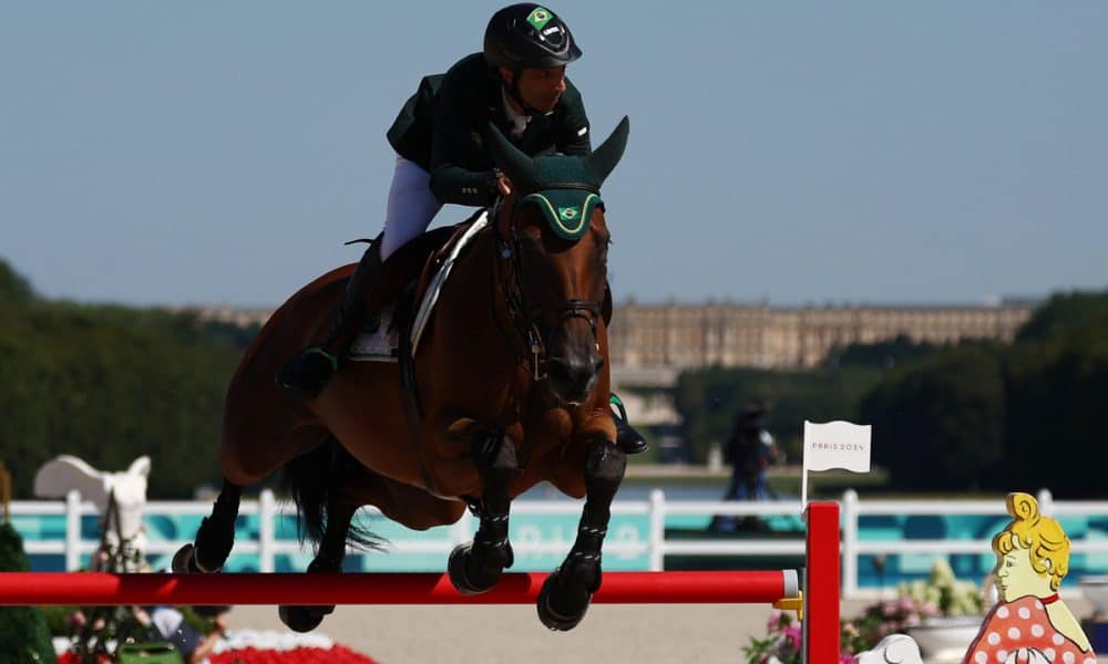 Rodrigo Pessoa fez o melhor resultado do Brasil no dia em evento em Dublin (Foto: Luiza Moraes/COB)