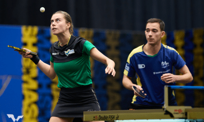 Hugo Calderano e Bruna Takahashi duplas mistas tênis de mesa Europa Smash Suécia