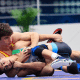Caio Aron em ação com a seleção brasileira de Wrestling