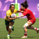 Claudinha Bochecha em jogo de Rugby sevens nos Jogos Pan-Americanos Júnior Assunção-2025