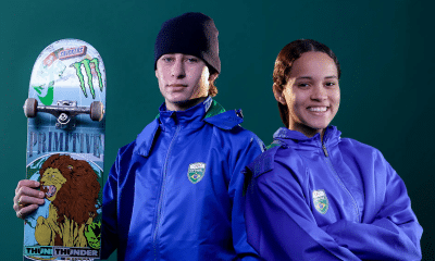 Filipe Mota e Juliana Viana são os porta-bandeiras do Brasil em Assunção 2025 (Foto: Wander Roberto/COB)