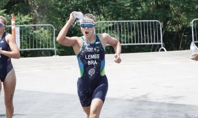Gabrielle Lemes do triatlo no Canadá