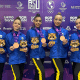 Conjunto de ginástica rítmica com o bronze na prova geral dos Jogos Pan-Americanos Júnior Assunção-2025