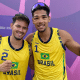 Isac e Jonathan após vitória no vôlei de praia nos Jogos Pan-Americanos Júnior Assunção-2025